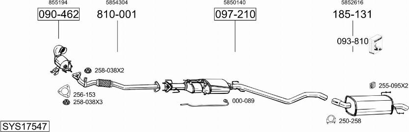 Bosal SYS17547 - Система випуску ОГ avtolavka.club