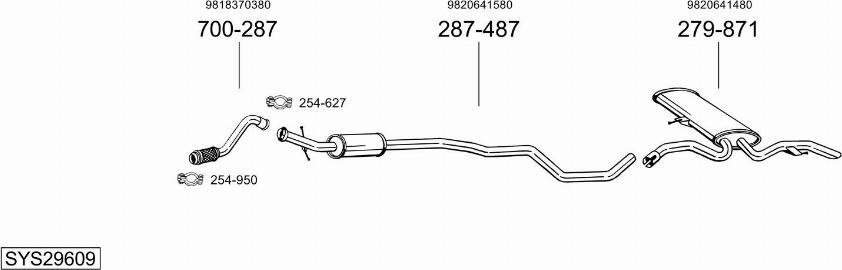 Bosal SYS29609 - Система випуску ОГ avtolavka.club