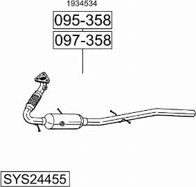 Bosal SYS24455 - Система випуску ОГ avtolavka.club