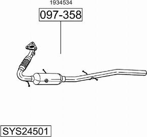 Bosal SYS24501 - Система випуску ОГ avtolavka.club