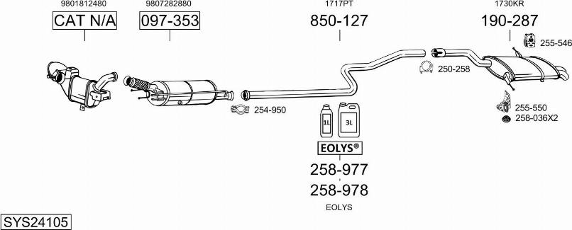 Bosal SYS24105 - Система випуску ОГ avtolavka.club