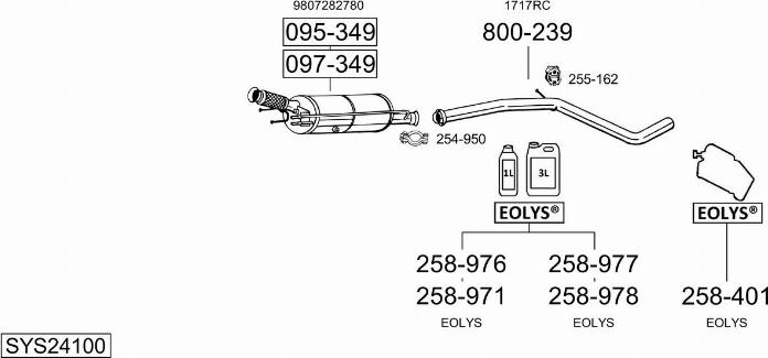 Bosal SYS24100 - Система випуску ОГ avtolavka.club