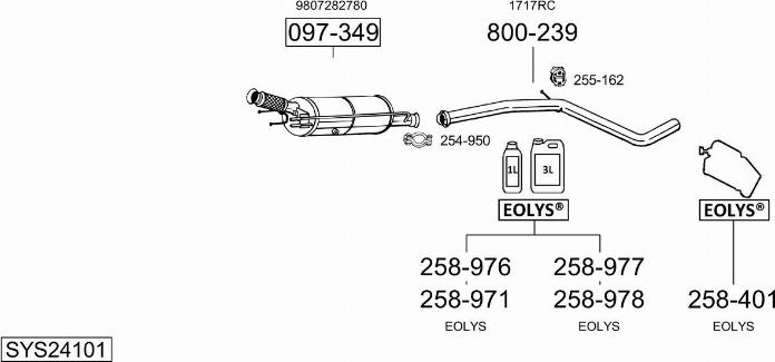 Bosal SYS24101 - Система випуску ОГ avtolavka.club