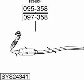 Bosal SYS24341 - Система випуску ОГ avtolavka.club