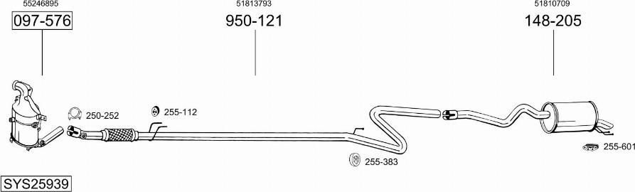 Bosal SYS25939 - Система випуску ОГ avtolavka.club