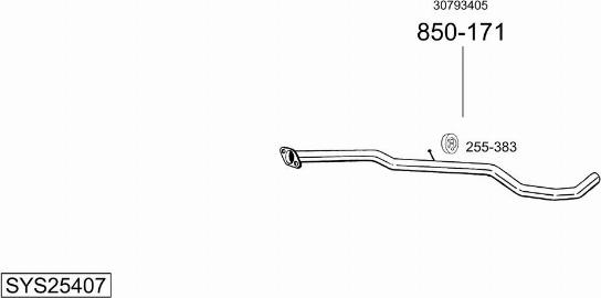 Bosal SYS25407 - Система випуску ОГ avtolavka.club