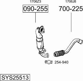 Bosal SYS25513 - Система випуску ОГ avtolavka.club