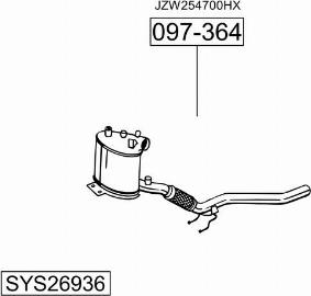 Bosal SYS26936 - Система випуску ОГ avtolavka.club