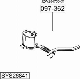 Bosal SYS26841 - Система випуску ОГ avtolavka.club