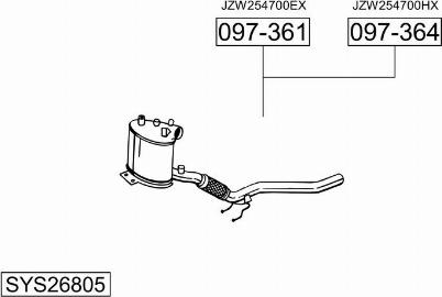 Bosal SYS26805 - Система випуску ОГ avtolavka.club