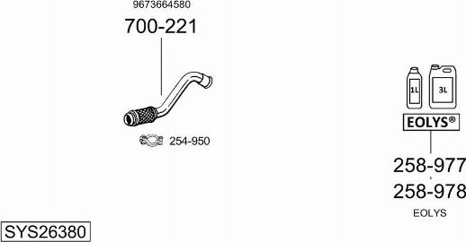 Bosal SYS26380 - Система випуску ОГ avtolavka.club