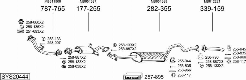 Bosal SYS20444 - Система випуску ОГ avtolavka.club