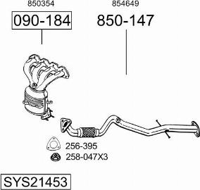 Bosal SYS21453 - Система випуску ОГ avtolavka.club