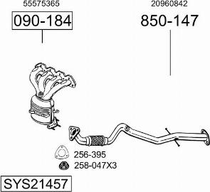 Bosal SYS21457 - Система випуску ОГ avtolavka.club