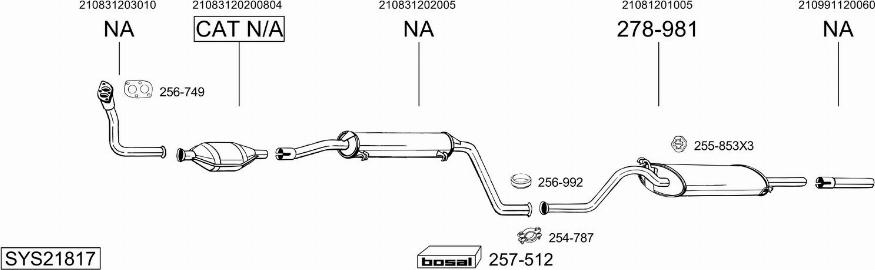 Bosal SYS21817 - Система випуску ОГ avtolavka.club