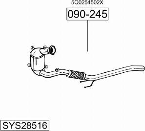 Bosal SYS28516 - Система випуску ОГ avtolavka.club