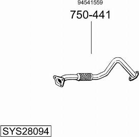 Bosal SYS28094 - Система випуску ОГ avtolavka.club