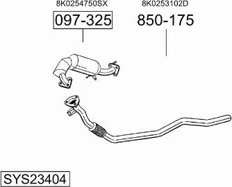 Bosal SYS23404 - Система випуску ОГ avtolavka.club