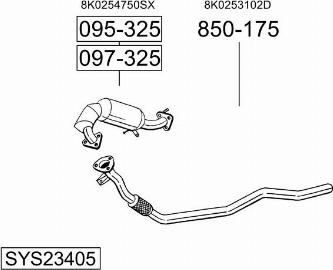 Bosal SYS23405 - Система випуску ОГ avtolavka.club