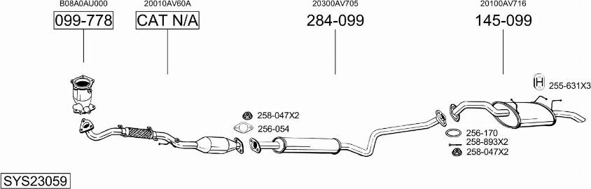 Bosal SYS23059 - Система випуску ОГ avtolavka.club