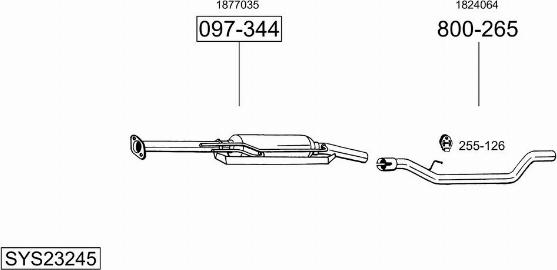 Bosal SYS23245 - Система випуску ОГ avtolavka.club