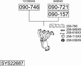 Bosal SYS22687 - Система випуску ОГ avtolavka.club