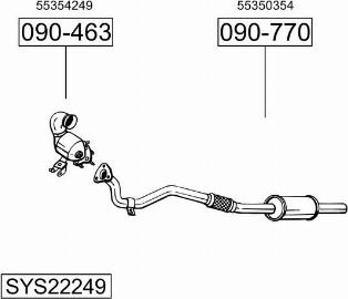 Bosal SYS22249 - Система випуску ОГ avtolavka.club