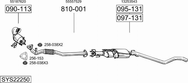 Bosal SYS22250 - Система випуску ОГ avtolavka.club