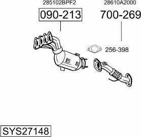Bosal SYS27148 - Система випуску ОГ avtolavka.club