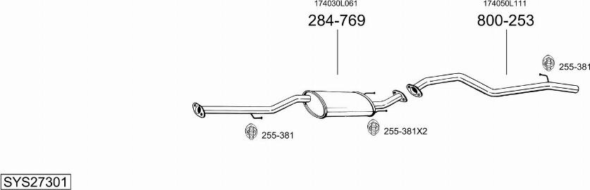 Bosal SYS27301 - Система випуску ОГ avtolavka.club