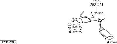 Bosal SYS27293 - Система випуску ОГ avtolavka.club