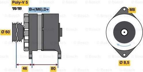 BOSCH 9 120 080 172 - Генератор avtolavka.club