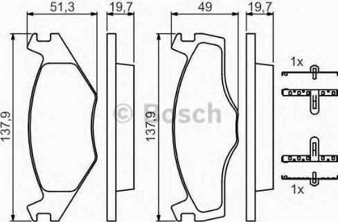 BOSCH 986468873 - Гальмівні колодки, дискові гальма avtolavka.club