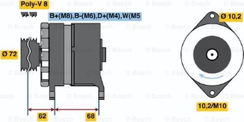 BOSCH 6 033 GB3 035 - Генератор avtolavka.club