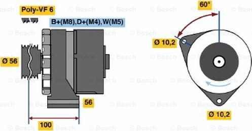 BOSCH 6 033 GB3 030 - Генератор avtolavka.club