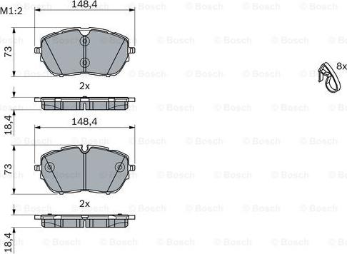 BOSCH 0 986 494 946 - Гальмівні колодки, дискові гальма avtolavka.club