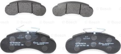 BOSCH 0 986 494 942 - Гальмівні колодки, дискові гальма avtolavka.club