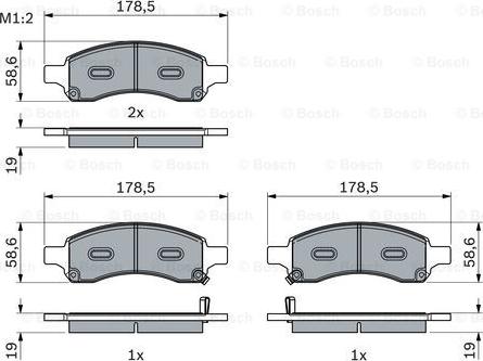 BOSCH 0 986 494 966 - Гальмівні колодки, дискові гальма avtolavka.club