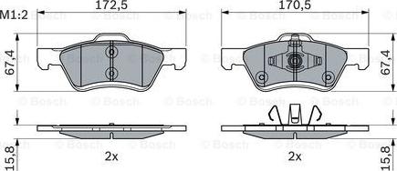 BOSCH 0 986 494 960 - Гальмівні колодки, дискові гальма avtolavka.club