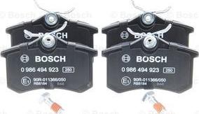 BOSCH 0 986 494 923 - Гальмівні колодки, дискові гальма avtolavka.club