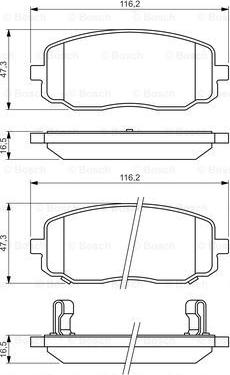 BOSCH 0 986 494 491 - Гальмівні колодки, дискові гальма avtolavka.club