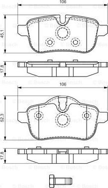 BOSCH 0 986 494 450 - Гальмівні колодки, дискові гальма avtolavka.club