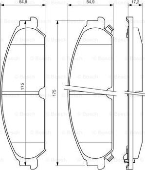 BOSCH 0 986 494 483 - Гальмівні колодки, дискові гальма avtolavka.club