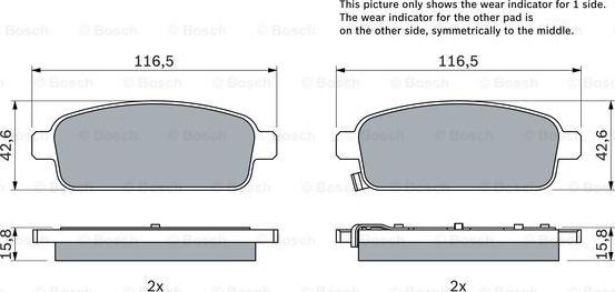 BOSCH 0 986 494 435 - Гальмівні колодки, дискові гальма avtolavka.club