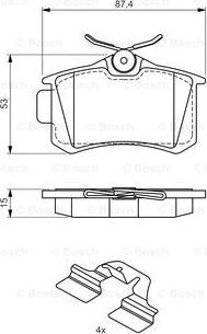 BOSCH 0 986 494 597 - Гальмівні колодки, дискові гальма avtolavka.club