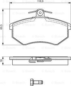 BOSCH 0 986 494 544 - Гальмівні колодки, дискові гальма avtolavka.club