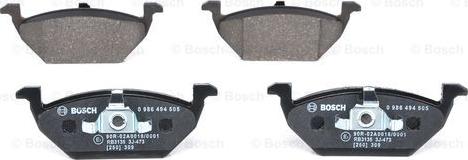 BOSCH 0 986 494 505 - Гальмівні колодки, дискові гальма avtolavka.club