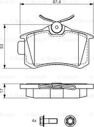 BOSCH 0 986 494 514 - Гальмівні колодки, дискові гальма avtolavka.club