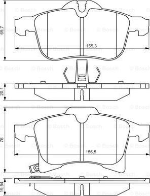 BOSCH 0 986 494 513 - Гальмівні колодки, дискові гальма avtolavka.club