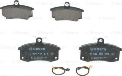 BOSCH 0 986 494 533 - Гальмівні колодки, дискові гальма avtolavka.club